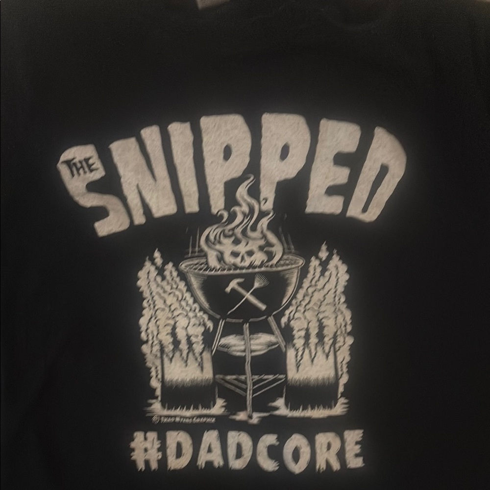 Black Graphic Tee with BBQ Design